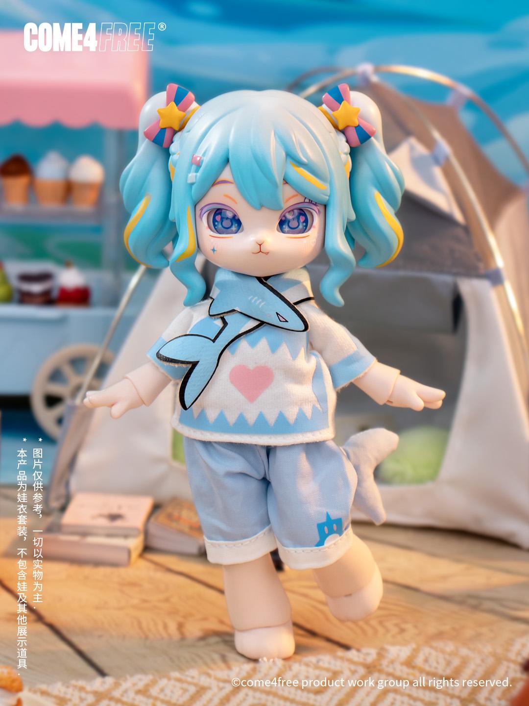 

COME4FREE Sardine Daily Series BJD Doll Clothes 1/12 Cute Dress Outfit for OB11Doll Dress