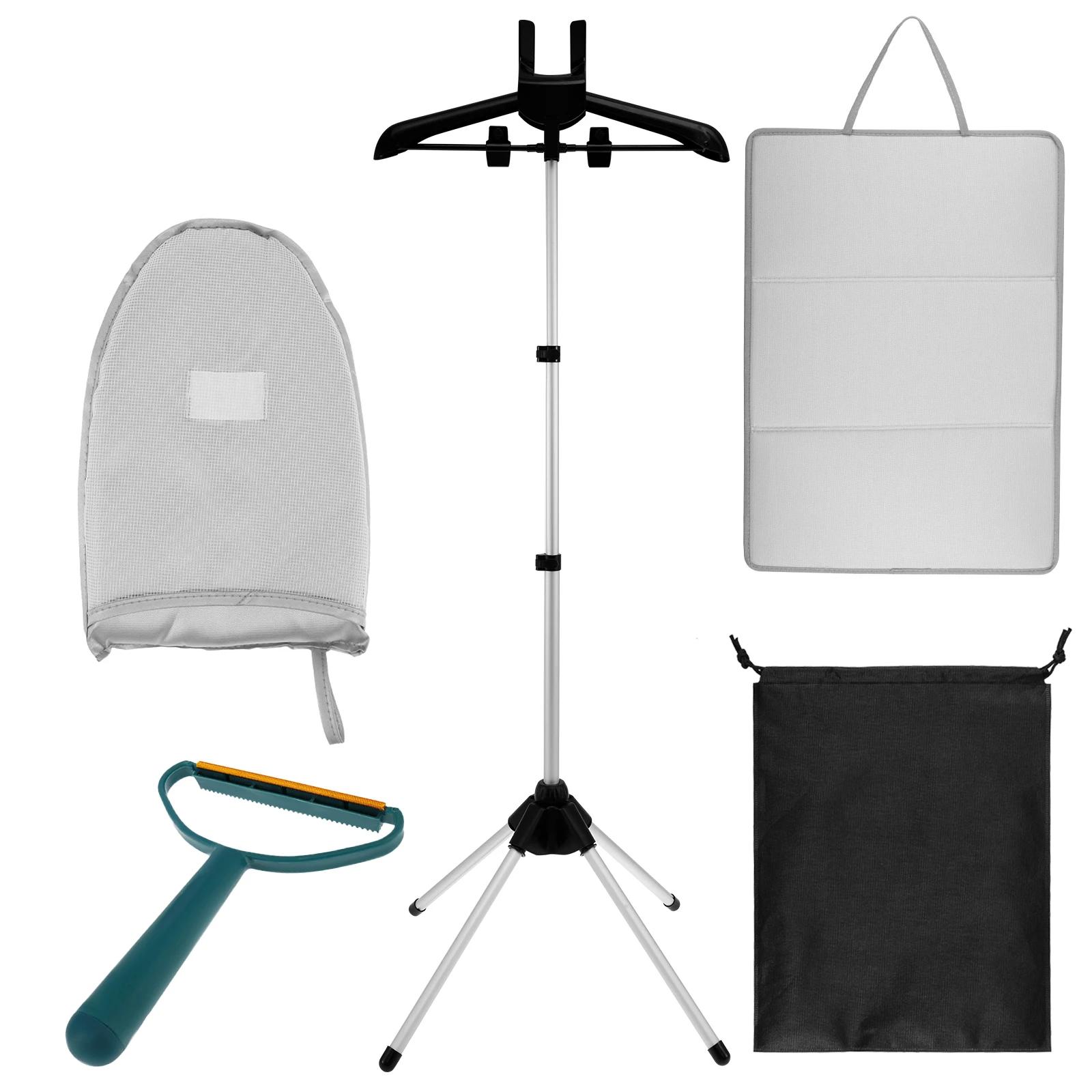 

Портативний набір вішалка-підставка для парової праски 360° обертова підставка для парової праски 33-63 дюйми регульована висота стійка для парової праски