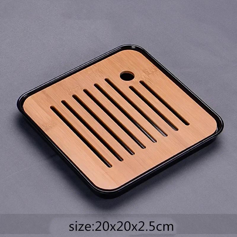 WSHYUFEI China Bamboo Tray Tea Tray fruit dish Drainage Water Storage Table Tea Tea ceremony etiquette TeaAccessories