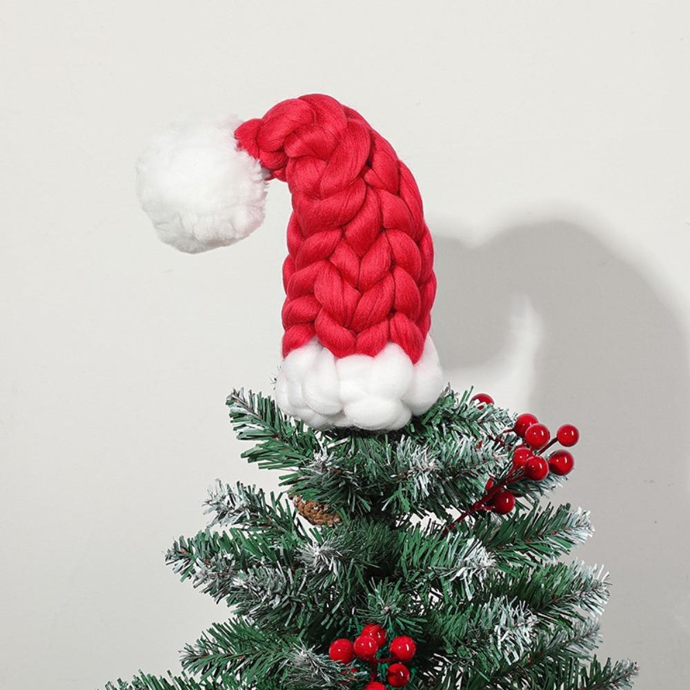 

Ручная работа Рождественская шляпа Чехол для винной бутылки Толстые Рождественские украшения Семья красный