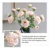 2-köpfiges künstliches Kamelien-Blumenarrangement Realistische Seiden-Kunstpflanze für nordische Wohnzimmer-Dekoration Elegantes Geschenk für Pflanzenliebhaber