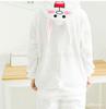 Autumn And Winter Parent-Child Clothing Men And Women Children Cartoon Animal One-Piece Pajamas Rose Red Rabbit Flannel Loungewear Performance Clothes