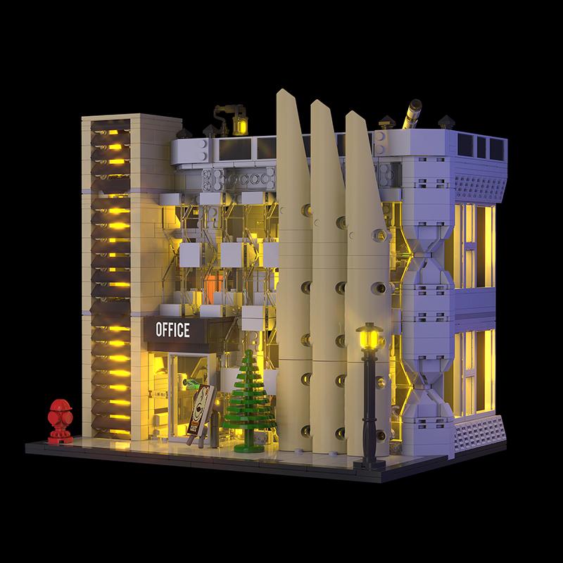 1499Pcs City-District First-Class Office First-Class Modular Superior-Grade Construction Construction Pieces High-Standard Moc Contemporary