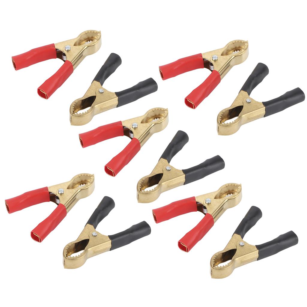 10 Stück Batteriekabelklemmen Reines Kupfer Ladeklemmen 50A Auto Elektrisches Testwerkzeug