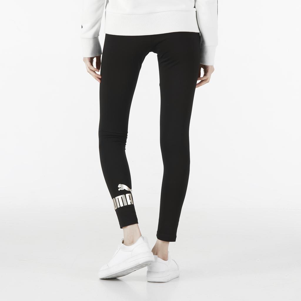 PUMA Ess Leggings Sport Casual Fitness Pants Women Bottoms Black 670944-01