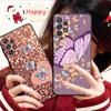 Bling estetyczny motyl róża sztuka etui do Samsung Galaxy A14 A73 A53 A71 A51 A31 A33 A22 A12 A21s A13 A32 A52s A72 A52 A23
