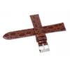 Correa de cuero Seiko para reloj de 19 mm con instrucciones de cuidado para hombre (marrón)