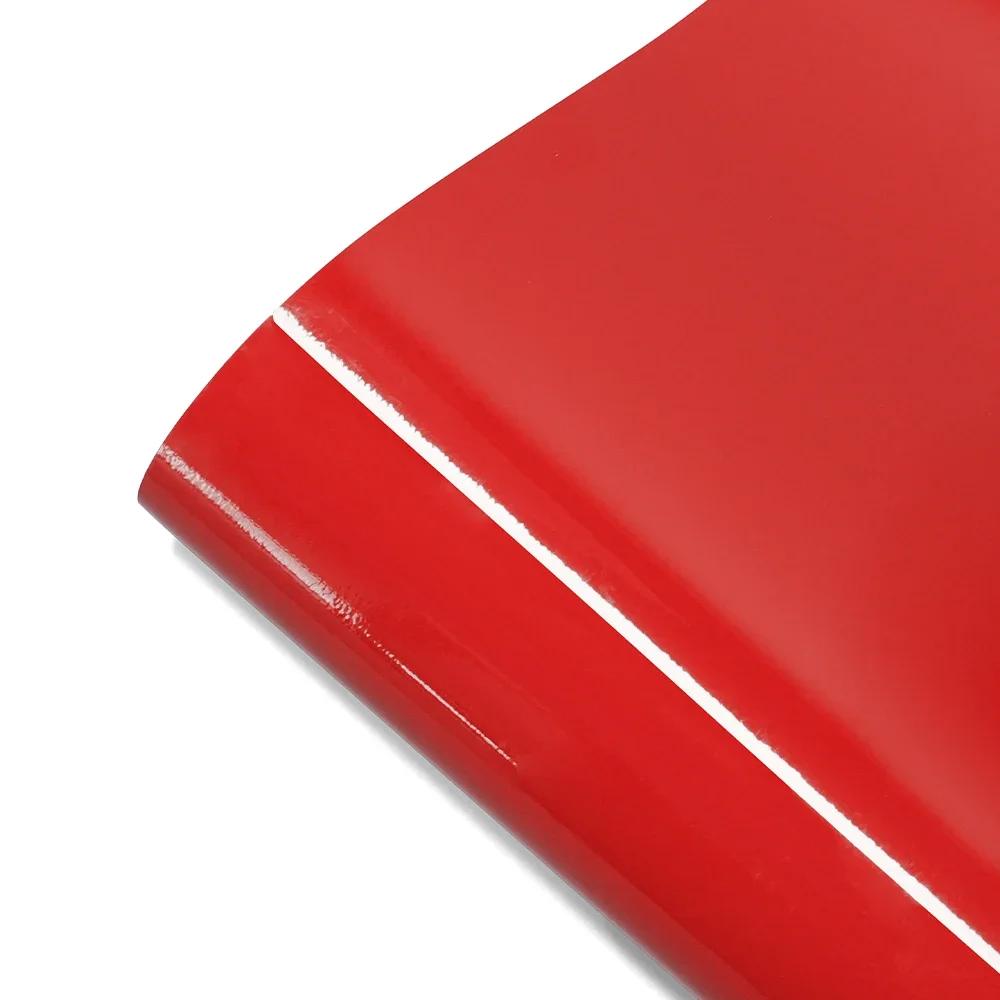 

Glossy Red Car Vinyl Film Auto Wrapping Roll Film Vehicle Decal Sticker Air Bubble Free Motorcycle Car Decoration Accessories 0.5mx1.52m