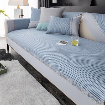 Eisseide Sofakissen Leder Leichter Luxus Sommer Sommermatte Sitzkissen Schlicht Modern High-End Rutschfest Leder Sofabezug