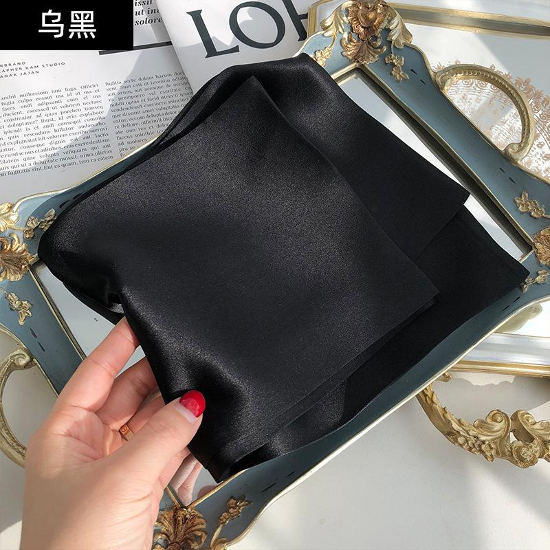 Two In Hand! Hangzhou Silk Solid Color Mulberry Silk Scarf Double-Layer Double-Sided Thin And Narrow Long Streamer Scarf Decorative Scarf