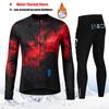 2027 Winter Rvouei Cycling Clothing Men Thermal Fleece Bicycling Clothing Set Outdoor MTB Bike Bib Pants Ropa Maillot Ciclismo