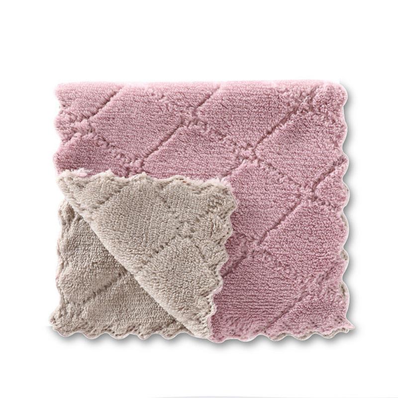 8pc Kitchen Anti-grease Wiping Rags Efficient Super Absorbent Microfiber Cleaning Cloth Home Washing Dish Kitchen Cleaning Towel