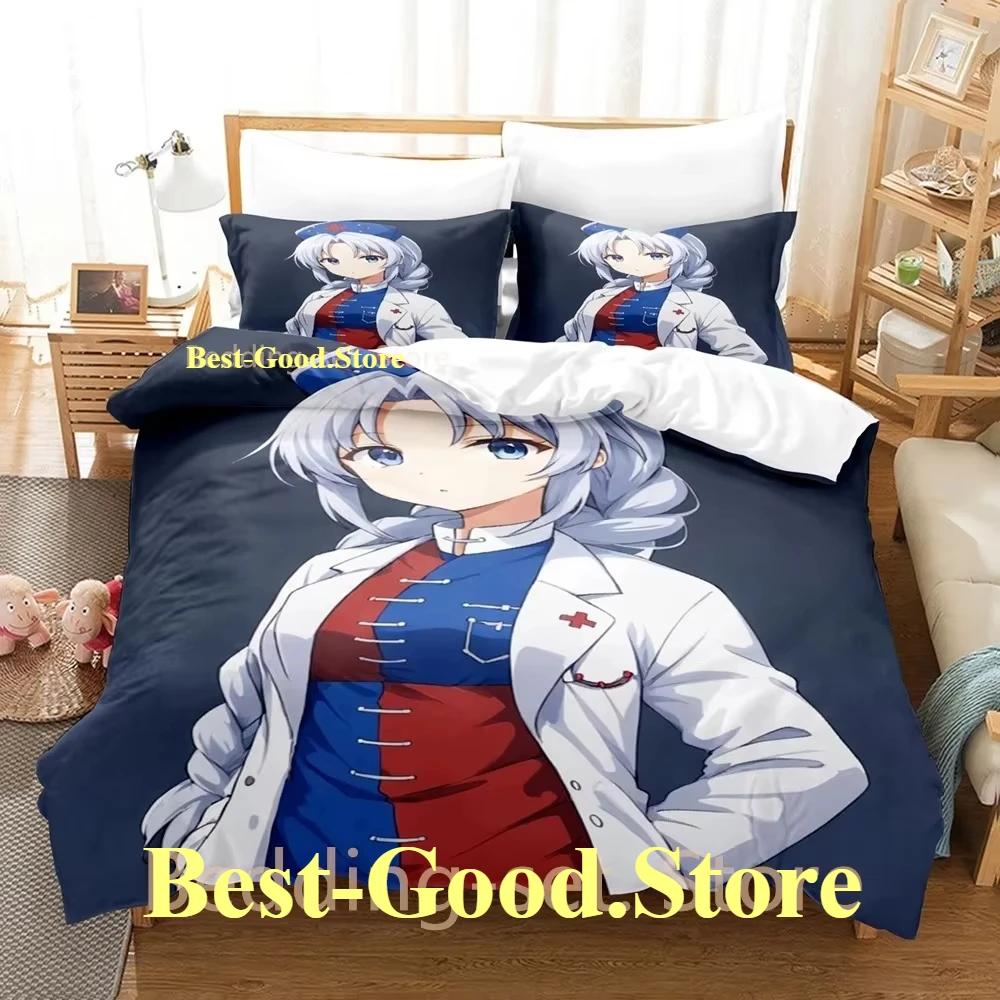 Eirin Yagokoro Bedding Set Single Twin Full Queen King Size Bed Set Adult Kid Bedroom Duvetcover Sets 3D Anime Bed Sheet Set