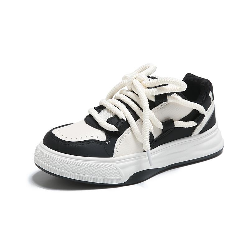 Campus style thin breathable little white shoes women's spring and summer new versatile flat-bottomed casual student leather board shoes