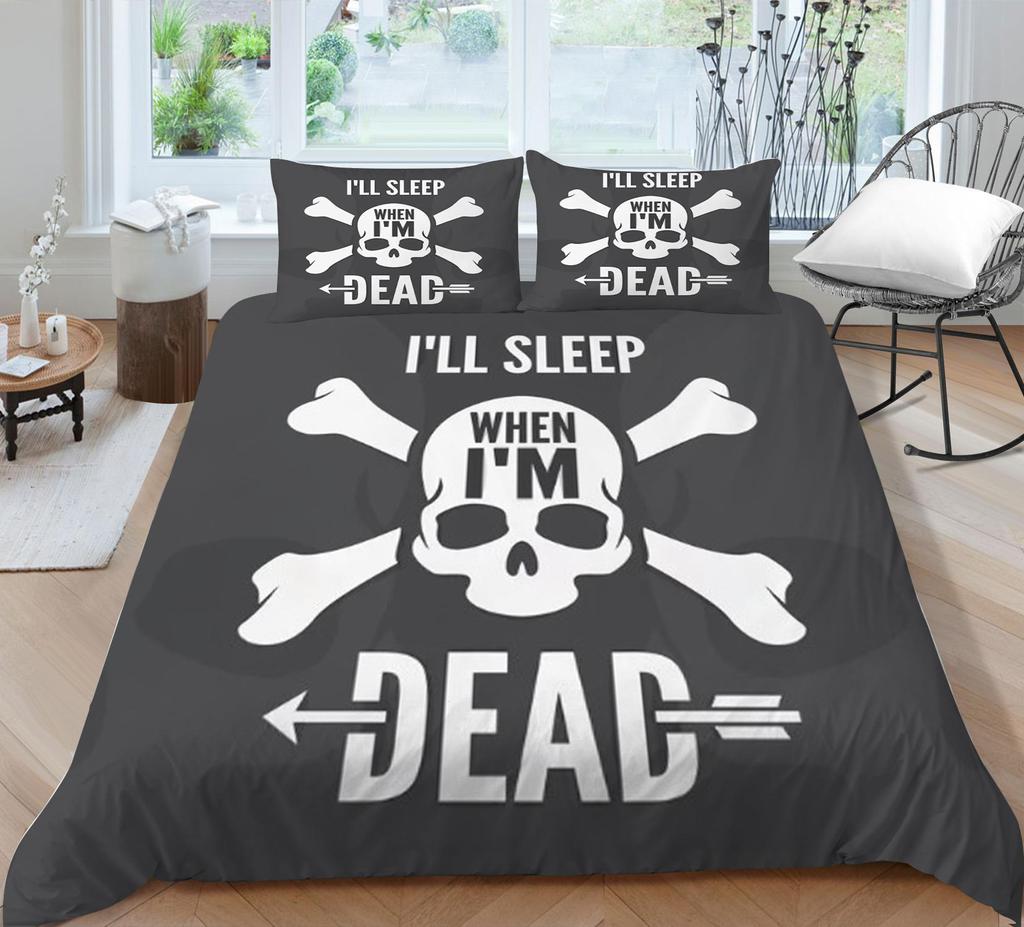 Bedding Cover Sets Skull Home Textiles Bed Quilt Cover Bedding Set 3D Duvet Cover Comfortable Bedclothes Microfiber Quilt Cover