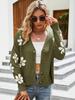 Autumn and winter ins style women's knitted cardigan jacket loose college style sweater cardigan
