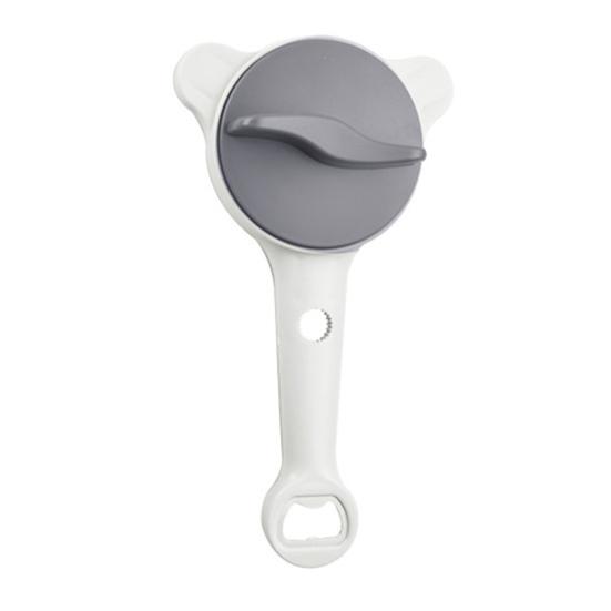 Can Opener Multi-Function Adjustable Rotatable Bottle Opener with Ergonomic Handle Lid Remover Tool for Seniors And Home Cooks Stainless Steel