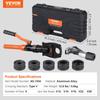 Copper Tube Fittings Crimping Tool with V12/15/18/22/28 Jaws 360° Rotate