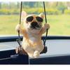 Harz Niedlichen Hund Anime Auto Zubehör Schaukel Bulldog Anhänger Auto Rückspiegel Ornamente Geburtstag Geschenk Paar Zubehör