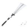 Adjustable Leaf Rake Retractable Expandable Stainless Steel Metal Lawn Yard Garden Hand Tool