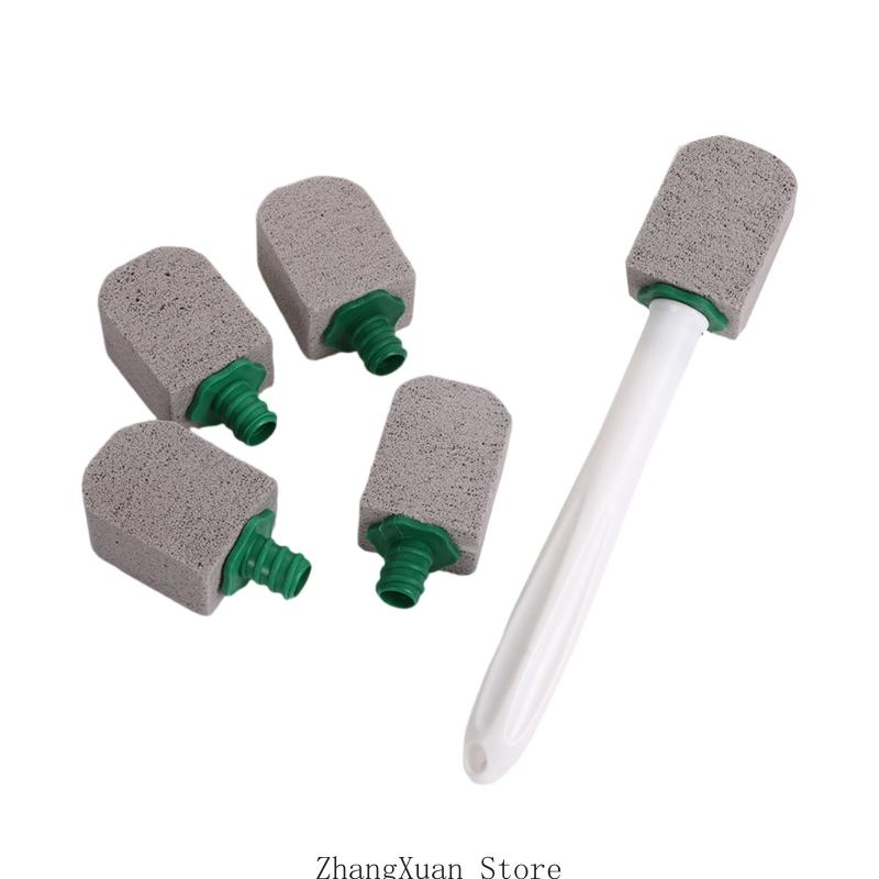 

3XUF Long Handle Pumice Stone Toilet Scrubber NonSlip Design Powerful Scrubbing For Stains белый
