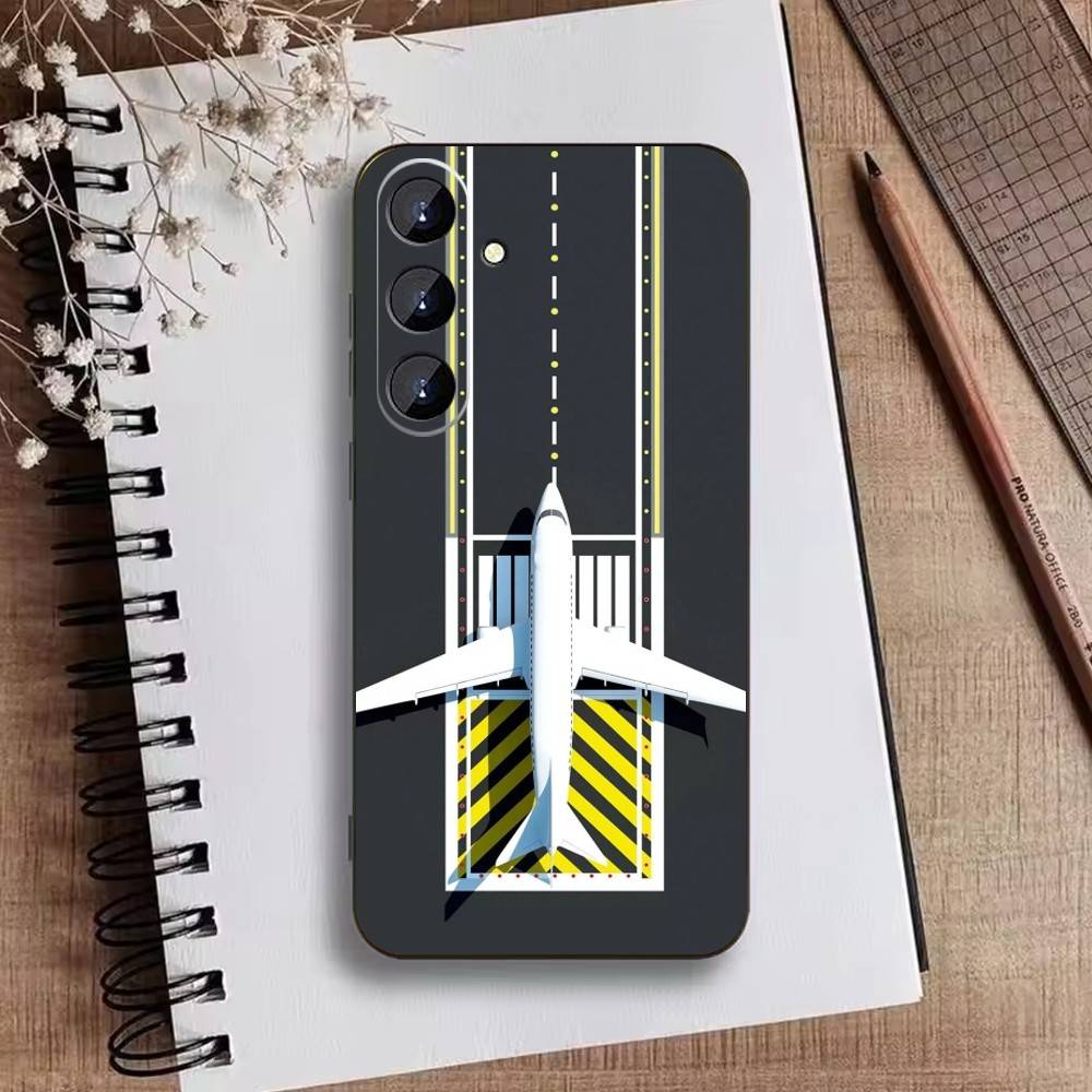 

Чехол для телефона B-Graffiti с рисунком самолета для путешествий, для Samsung Galaxy A73, 21, 22, 32, 71, 53, 52, 51, 80, 5G, мягкий черный Samsung a11
