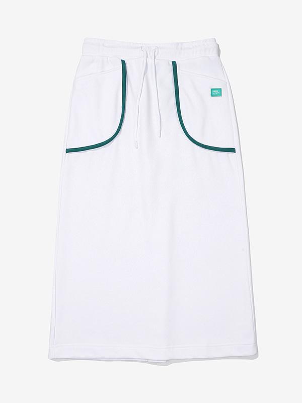 BBC EARTH W Terry Long Skirt_White