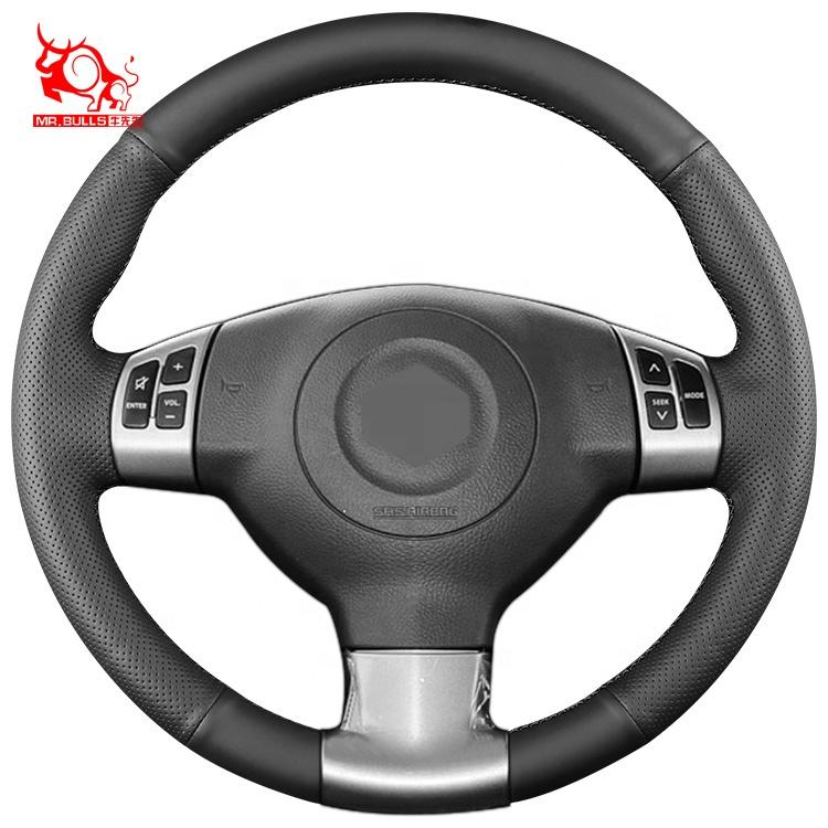 Interior Accessories New Car Hand Sewing Leather Steering Wheel Cover for Suzuki 2007 Swift Sport