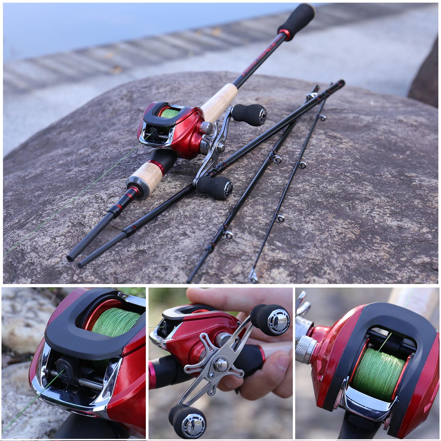 

Комбинированная катушка для удочки для приманки, удочка 2,1 м/2,4 м с рыболовной катушкой 18BB, набор для спортивной рыбалки на открытом воздухе Rod2.4m&Right handle