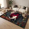 Koi Fish Theme Soft Crystal Velvet Rug Custom Name & Text Print Non Slip Floor Rug for Bedroom Living Room
