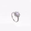 Star-Shaped Cubic Zirconia Wedding Ring for Couples - Women's Cross-Border Imitation Diamond Setting