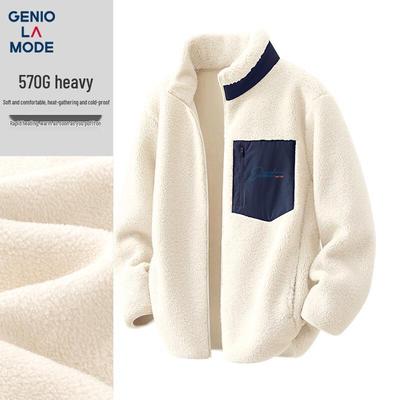 GENIOLAMODE Men's Heavyweight Double-Sided Fleece Jacket