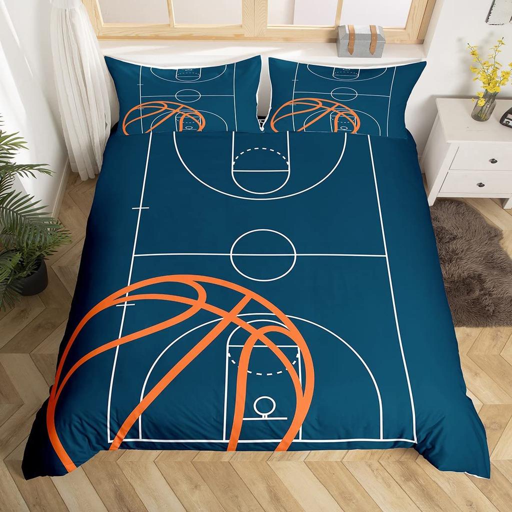 Basketball quilt cover bedding sports theme 3D digital printing three or four-piece set