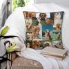 Golden Retriever Collage Kissenbezug Beidseitiger Druck Kissenbezug Dekoration Niedliche Hunde Welpe Kissenbezug Hülle Zuhause Quadratisch