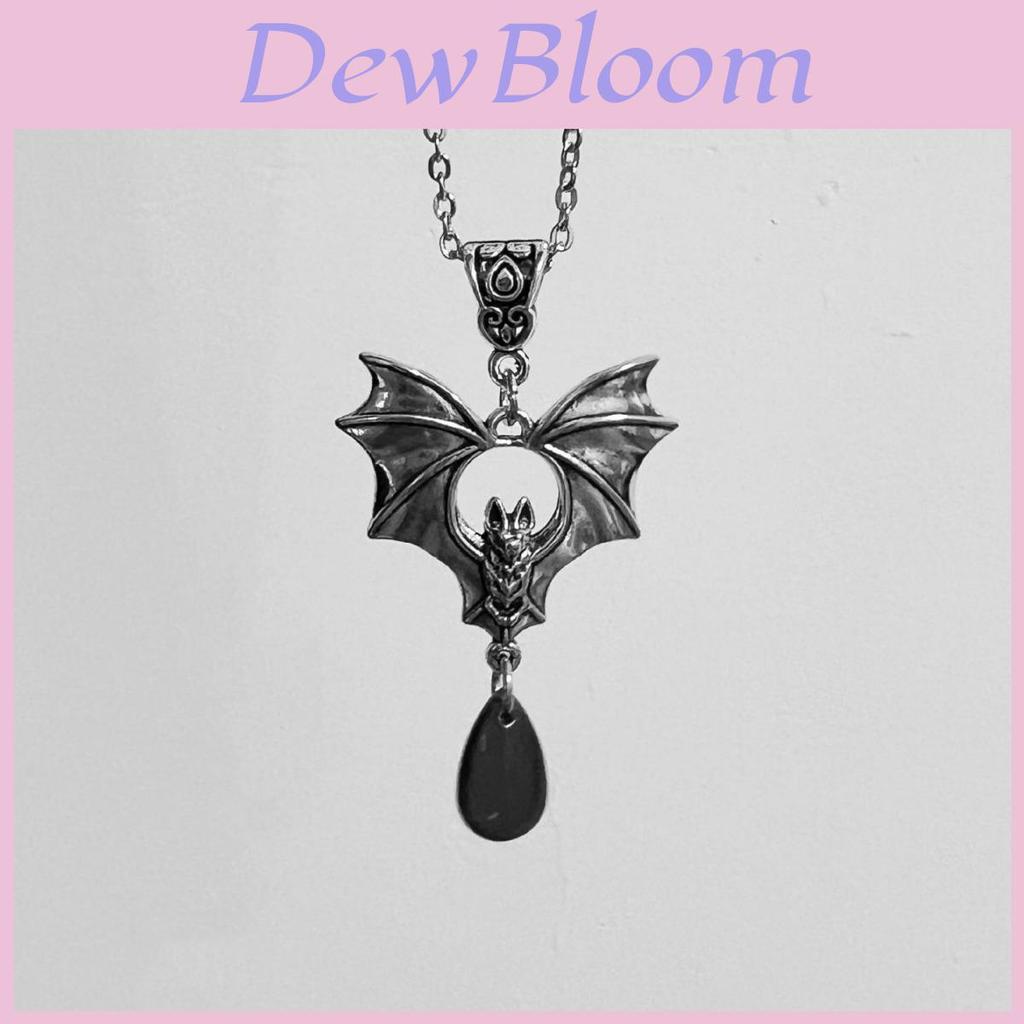 Gothic Halloween Necklace With Red Gemstone Geometric Pendant For Women