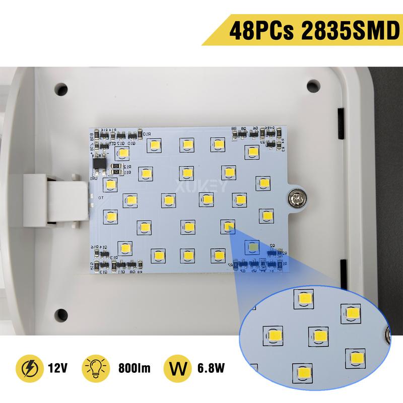 OEMASSIVE 12V 48LED 2835 SMD Interior Double Dome Ceiling Light Cabin Roof Lamp For RV Boat Camper Caravan Lorry Bus Motorhome
