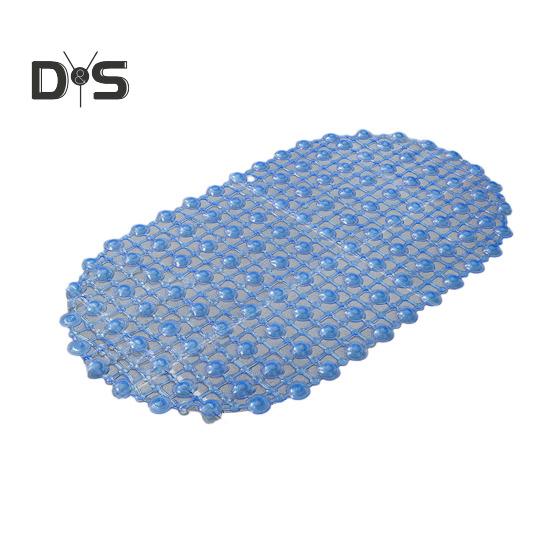 PVC Anti-slip Bath Mat Solid Color Home Kitchen Hotel Bathroom Shower Floor Mat with Suction Cup Soft Non-slip Bathtub Massage Pad Rug