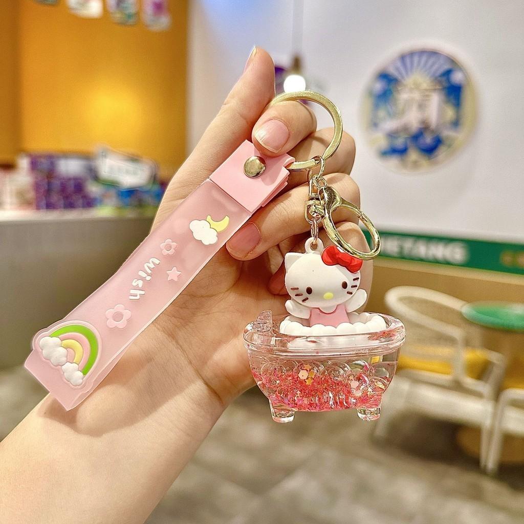 Очаровательный мультяшный силиконовый брелок Милый брелок-аксессуар в виде бутылочки с жидким песком KT