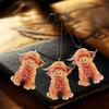 Highland Cow Car Pendant - 2D Flat Acrylic Holiday Decoration