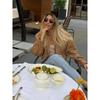 Women Faux Suede Cropped Jacket Lapel Zip Pocket Elastic Hem Loose Cargo Bomber Coat