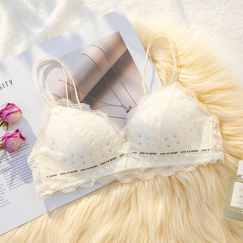 Sexy Lace Thin Strap Women's Bra Breathable Thin Style Wire-Free Comfortable Backless Underwear