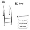 304 Stainless Steel Swimming Pool Ladder with Thickened Handrail and Pedal