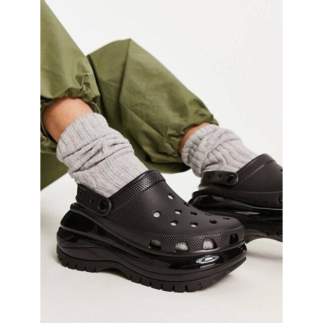 

Черные сабо Crocs mega Crush