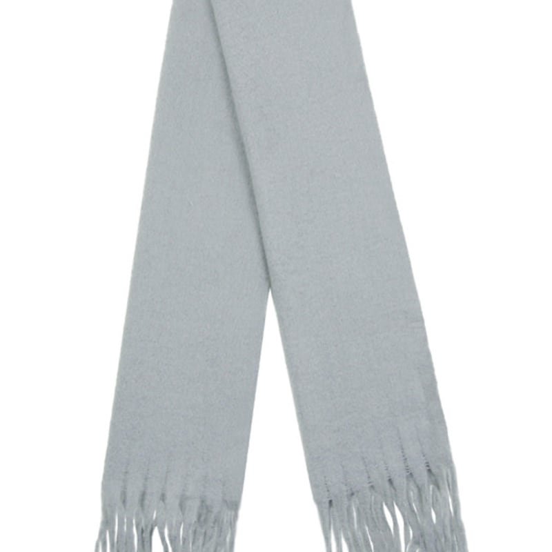 GRAVER [BAG&ACC] Heart Smile Embroidered Bold Muffler_Gray