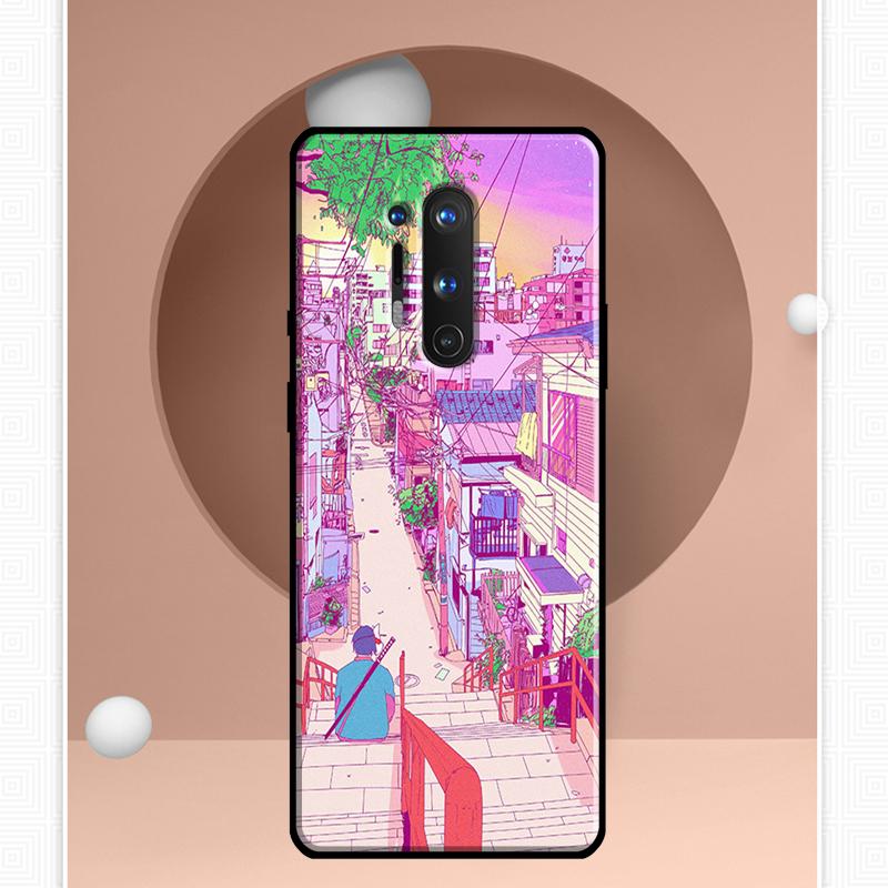 Japanese Style Anime Case For OnePlus Ace 11 9 10 Pro 9RT 10T 8T Cover For OnePlus Nord CE 2 Lite 2T N10 N20