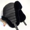Natural Rabbit Fur Hats for Men Bomber Hats Ear Flaps Fluffy Tails Warm Stylish Winter Hat  Ushanka