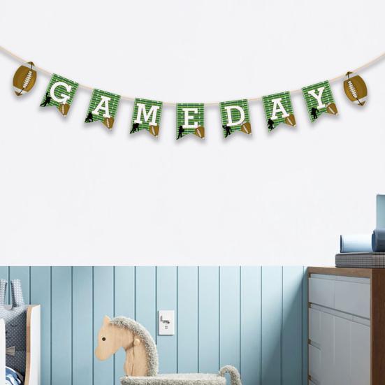 Banner Flag Vibrant Colors Rugby Theme Design Create Atmosphere Easy Hanging Party Decoration Banner