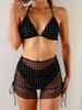 Leopard Print Bikini Set With Polyester Fabric And Padded Hanging Neck For Water Sports
