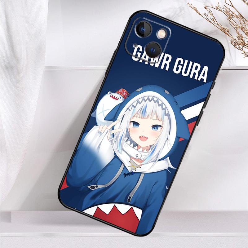 Gawr Gura Hololive Girl Shockproof Case For iPhone 17 16 15 14 11 Pro Max Plus 12 13 Mini 16e 17 Air Phone Cover