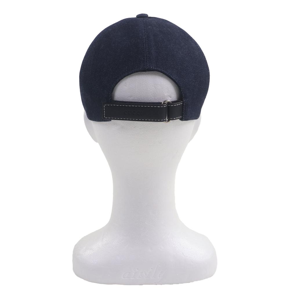 Excellent GUCCI cap Indigo cotton mens L 812838 Used